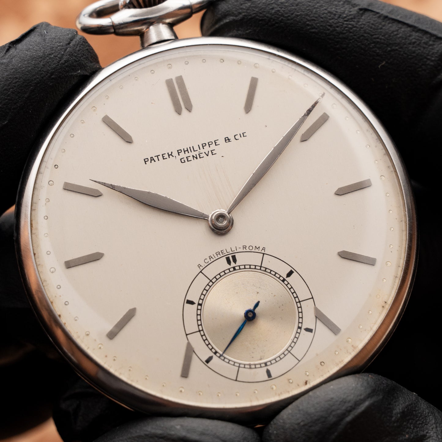 PATEK PHILIPPE & CIE. A. CAIRELLI ROMA POCKET WATCH STAYBRITE STEEL