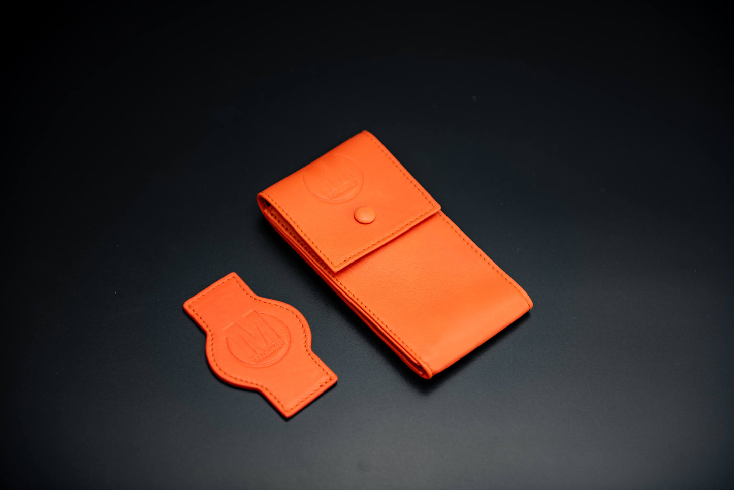 POUCHETTE PORTA OROLOGIO IN PELLE - ARANCIO
