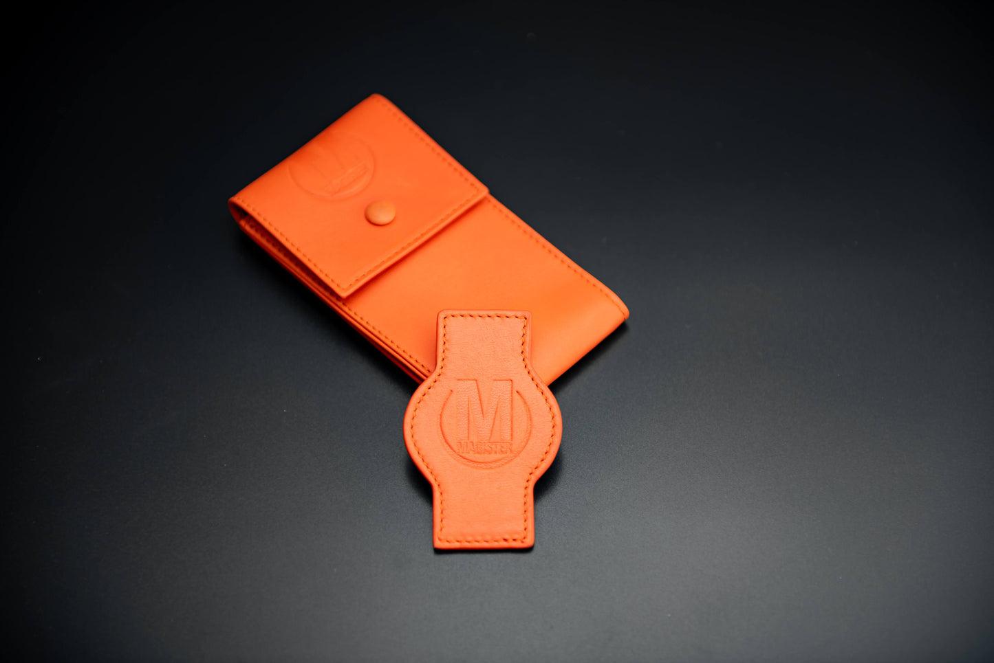 POUCHETTE PORTA OROLOGIO IN PELLE - ARANCIO