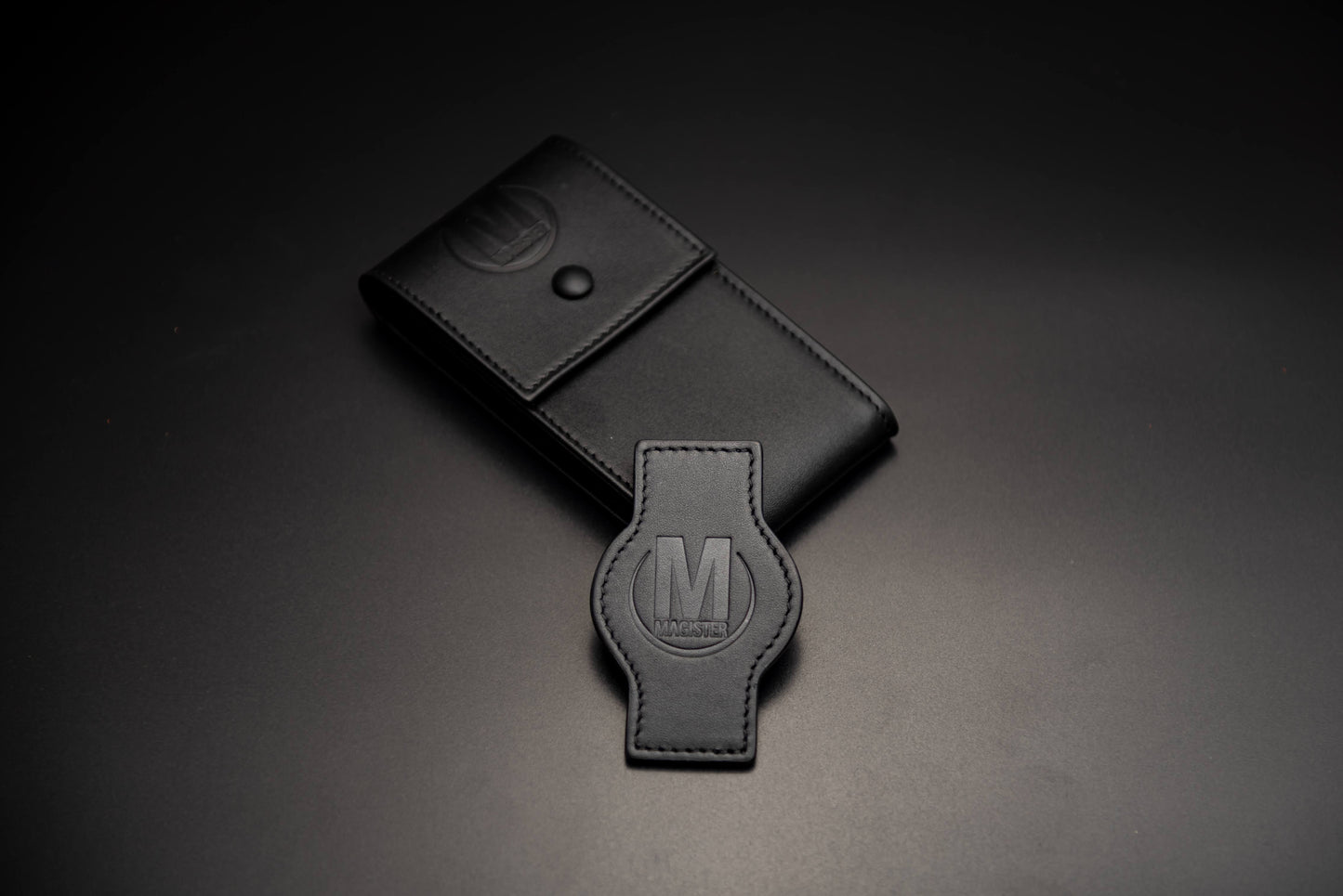 POUCHETTE PORTA OROLOGIO IN PELLE - NERO