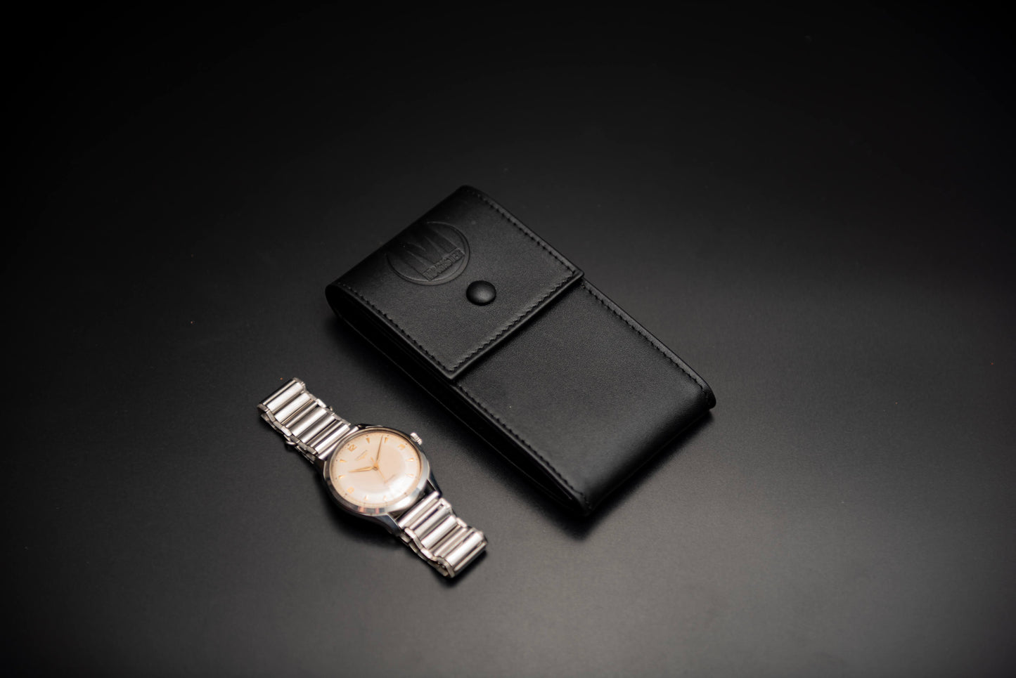 POUCHETTE PORTA OROLOGIO IN PELLE - NERO