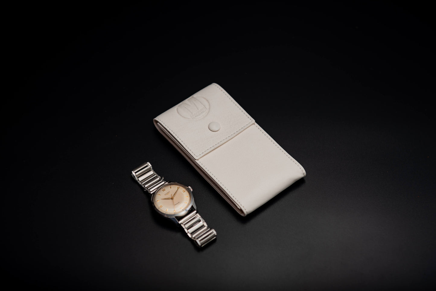 POUCHETTE PORTA OROLOGIO IN PELLE - BIANCO
