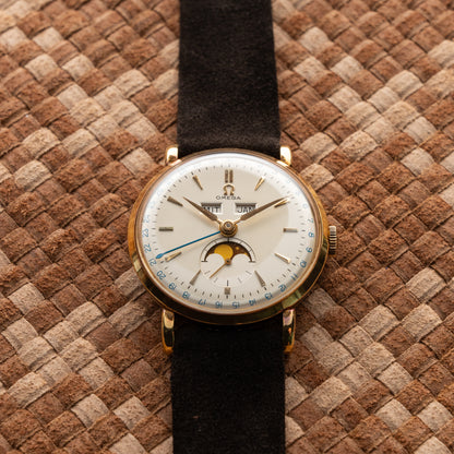 OMEGA COSMIC TRIPLE DATE MOONPHASE REF. 2473 1950S