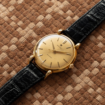 ROLEX CHRONOMETER REF. 4364 1945's 18K Y/G CHAMPAGNE DIAL