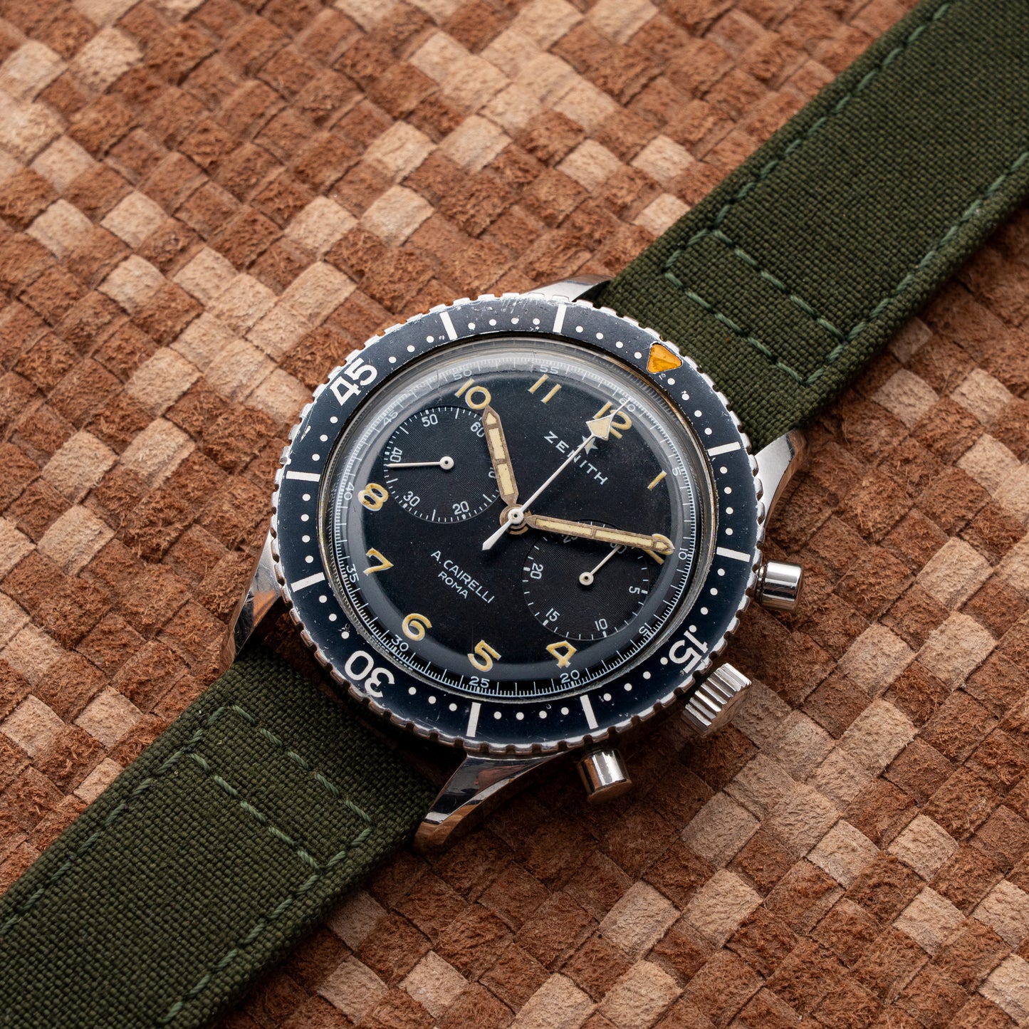 ZENITH ITALIAN MILITARY CHRONOGRAPH CAIRELLI TYPE CP-2 1970s