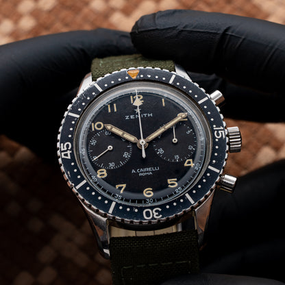 ZENITH ITALIAN MILITARY CHRONOGRAPH CAIRELLI TYPE CP-2 1970s