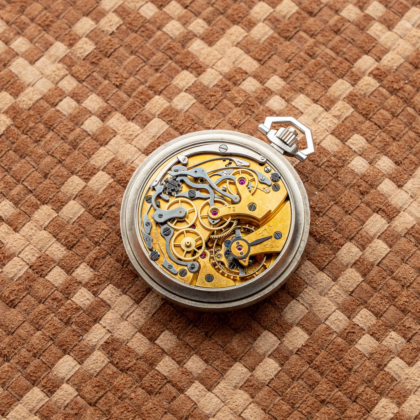 TECHNICUM CANTONAL BIENNE CHRONOGRAPH POCKET WATCH 1940s